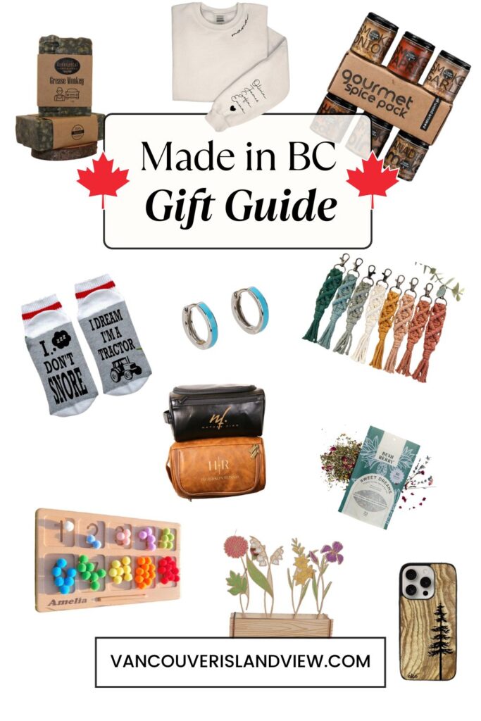 Over 72 items and local artisans featured in the Made in BC Gift Guide. Vancouver Island View