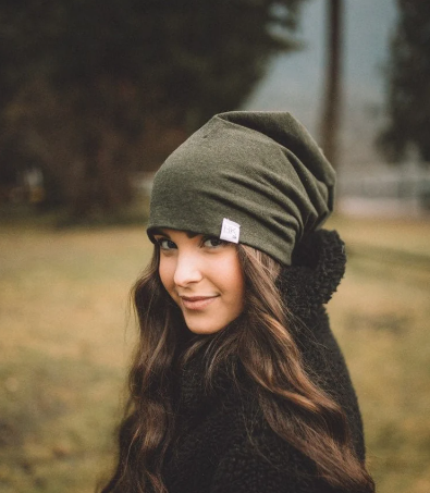 Slouch Beanie in Forest Green by Butterfly Kisses Co. Vancouver Island View gift guide.