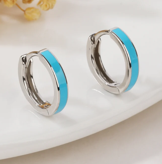 Silver and turquoise earings by Saltaire Fine Jewelry. Vancouver Island View Made in BC Gift Guide