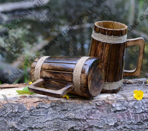 Wooden beer mugs by Only Viking. Made in BC Gift Guide. Vancouver Island View