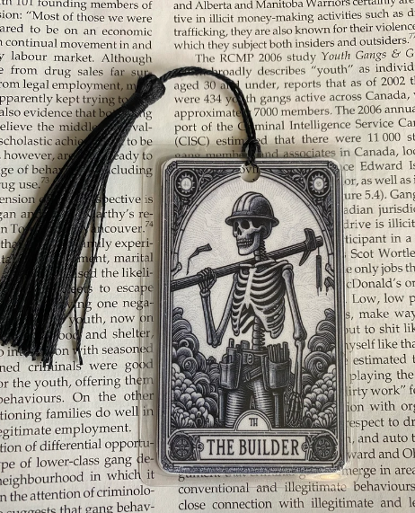 Funny tarot card bookmark by Wrens Landing. Made in BC gift guide by Vancouver Island View