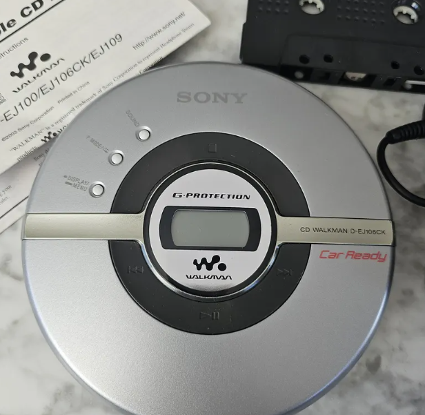 Vintage Sony CD Walkman by Peanut and Jelly. Made in BC Gift Guide by Vancouver Island View