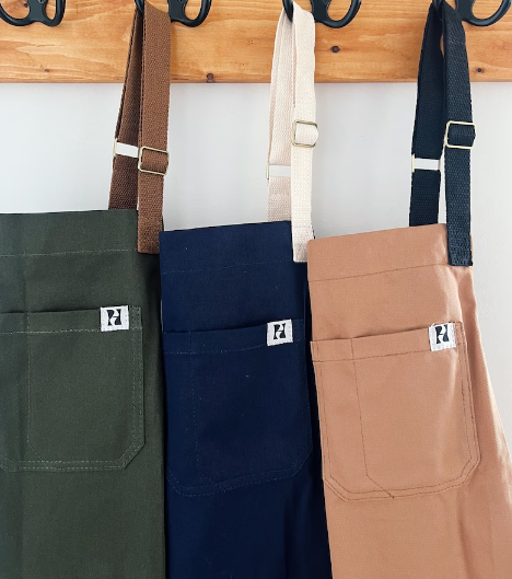 Classic apron by Hiraya Home And Kitchen. Made in BC Gift guide by Vancouver Island View