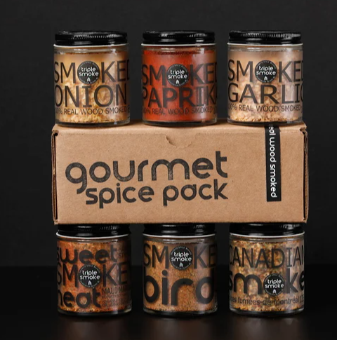 Gourmet spice pack - six pack - by Triple Smoke Co. Made in BC Gift Guide by Vancouver Island View