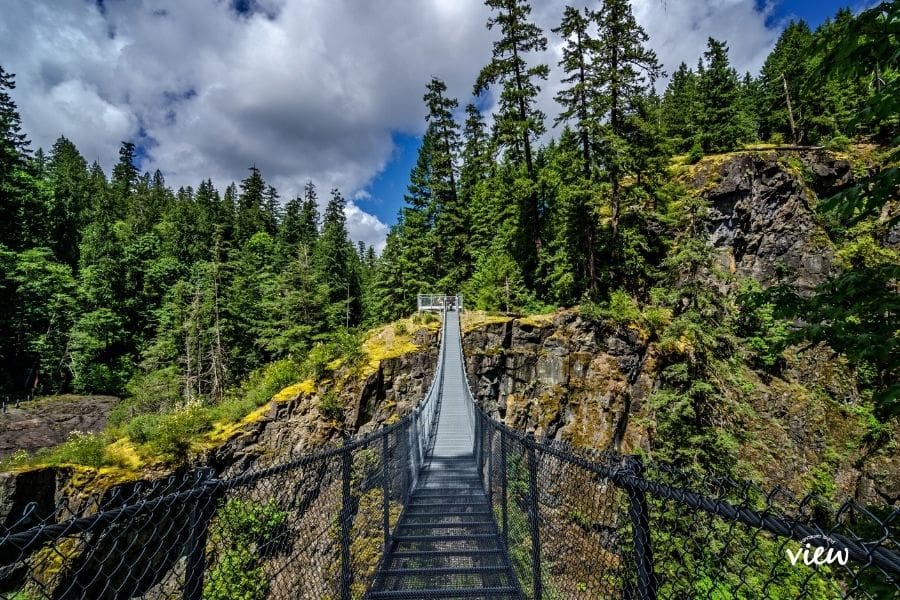 Elk Falls Provincial Park in Campbell River - Vancouver Island View