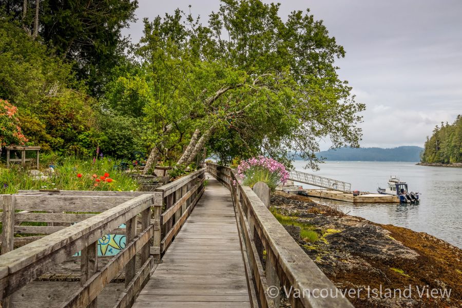 The Bamfield boardwalk. Bamfield is a west coast boardwalk community on Vancouver Island, BC. Vancouver Island View